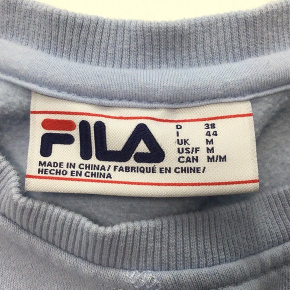FILA Sweatshirt Girls Sweater Size Med Blue Pullover Long Sleeve Crew Neck - Picture 5 of 7